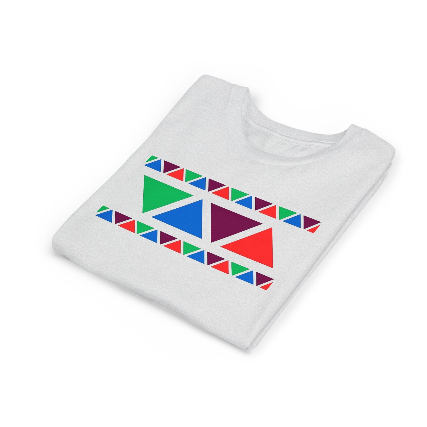 Colorful Geometric Youth Tee - Fun & Vibrant Design for Kids