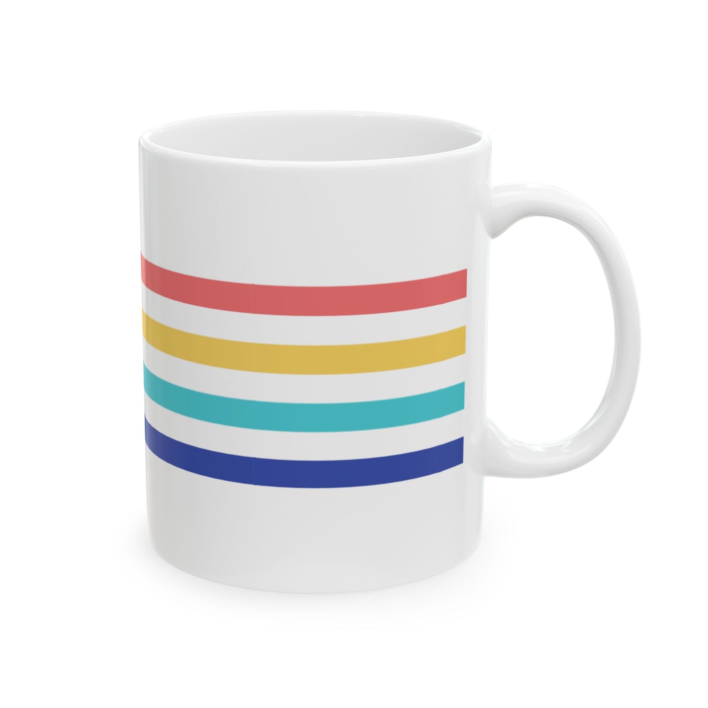 Retro Striped Ceramic Mug - Perfect for Coffee Lovers