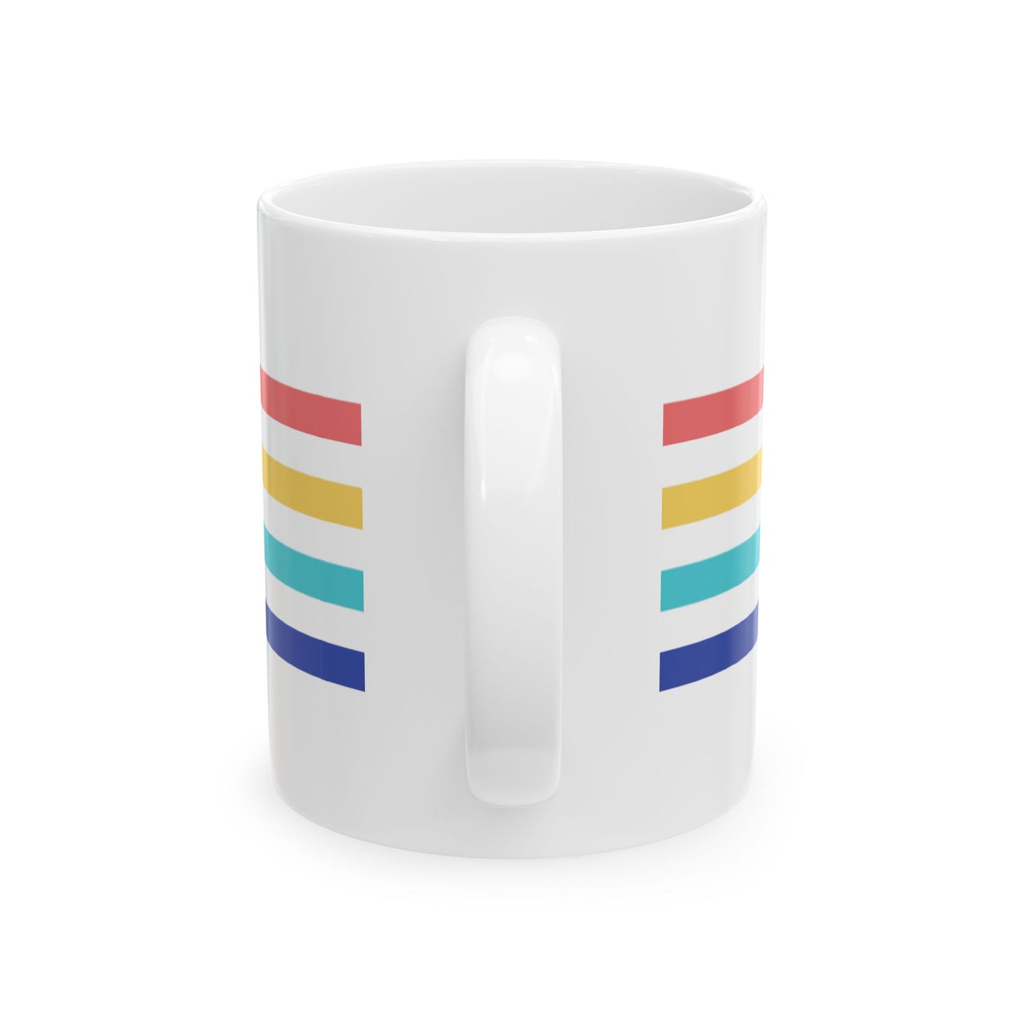 Retro Striped Ceramic Mug - Perfect for Coffee Lovers