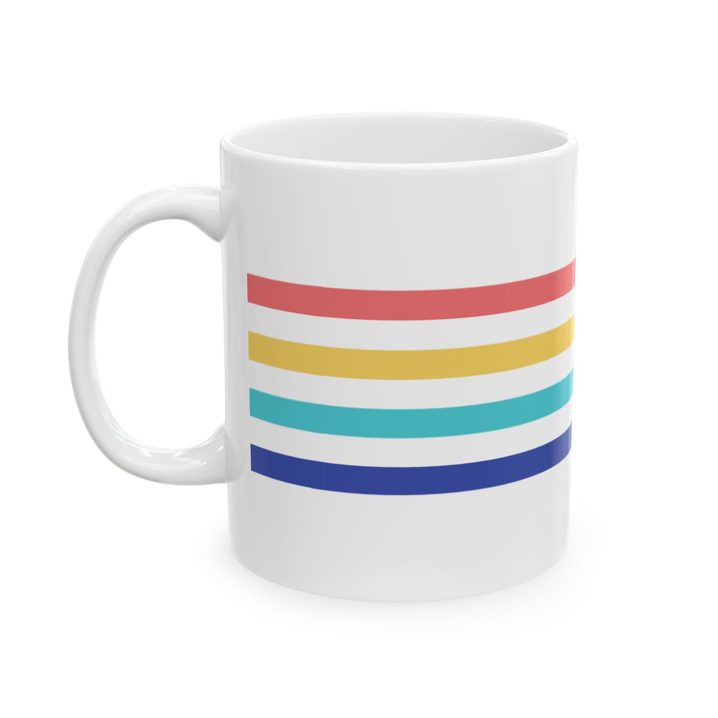 Retro Striped Ceramic Mug - Perfect for Coffee Lovers