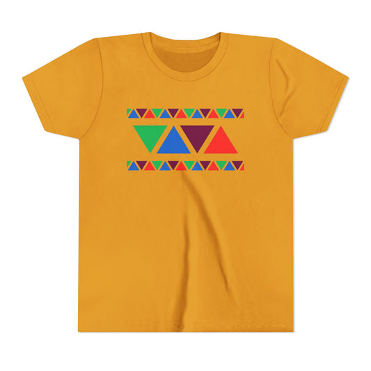 Colorful Geometric Youth Tee - Fun & Vibrant Design for Kids